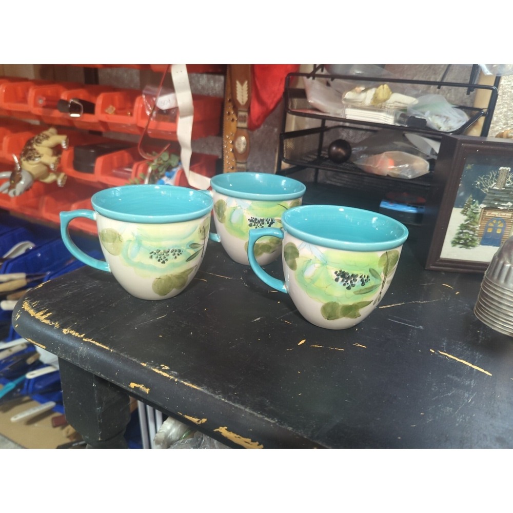 3 Pioneer Woman Mugs Vintage Bloom Coffee Tea Cup Mug 16 oz - Picture 4 of 4